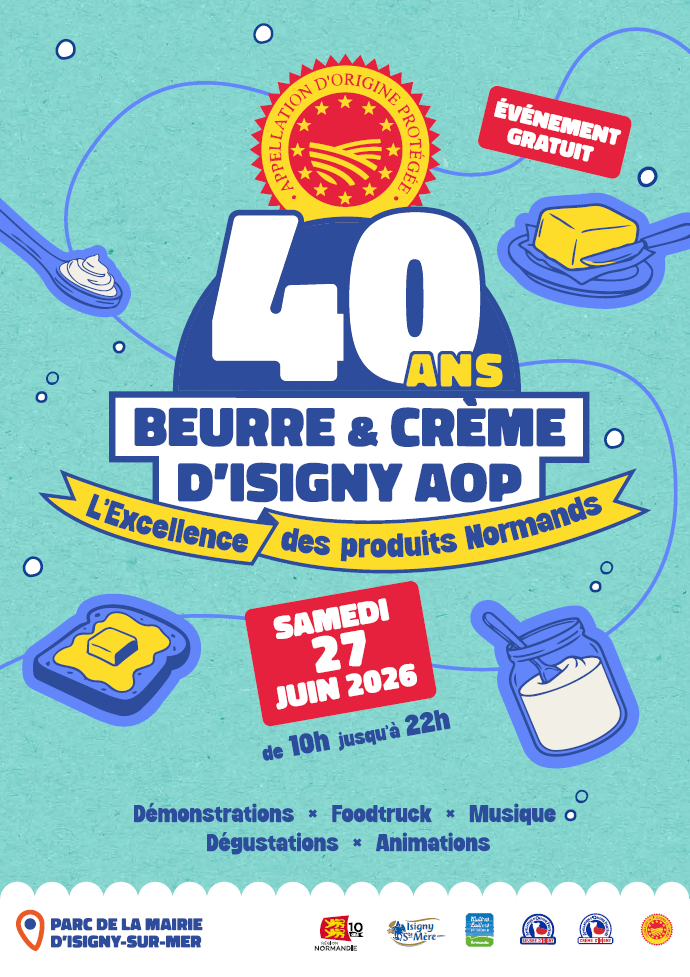 Affiche 40 ans AOP Beurre et Crème d'Isigny